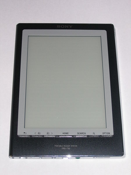 The first touchscreen reader, the Sony PRS 700