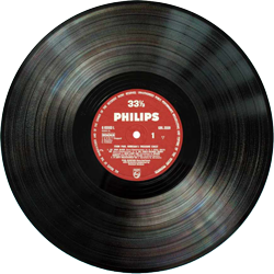 A vinyl LP record